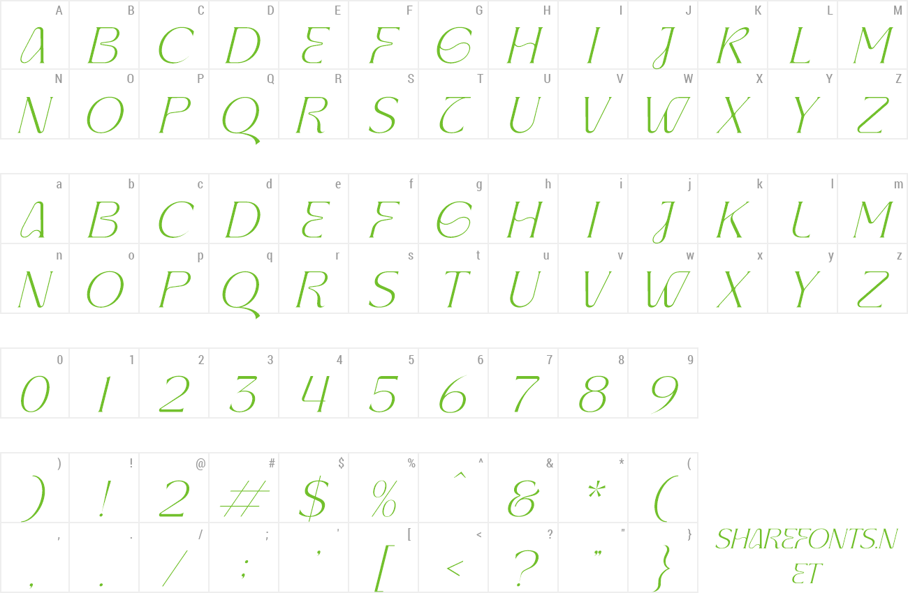 Font Tarekah preview